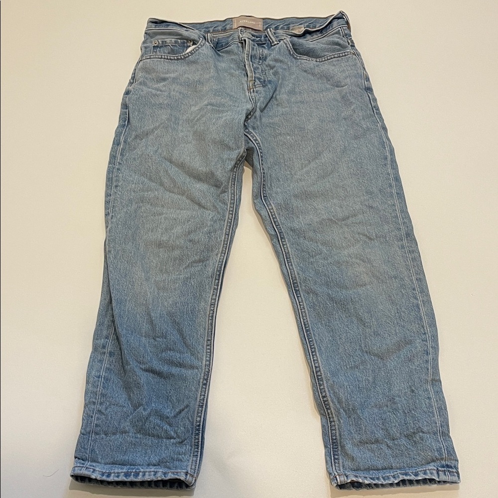Everlane O-S Boy Friend Relaxed Fit Light Blue Denim Jeans